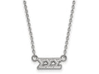 LogoArt Sterling Silver Sigma Sigma Sigma Extra Small Pendant Necklace With 18 Inch