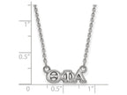 LogoArt Sterling Silver Theta Phi Alpha Extra Small Pendant Necklace With 18 Inch