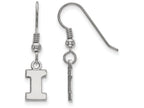 LogoArt Sterling Silver University Of Illinois Xs Dangle Earrings Wire