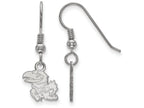 LogoArt Sterling Silver University Of Kansas Xs Dangle Earrings Wire
