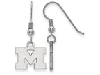 LogoArt Sterling Silver Michigan (univ Of) Xs Dangle Earrings Wire