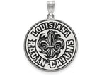 LogoArt Sterling Silver University Of Louisiana At Lafayette XL Enamel Pendant Necklace