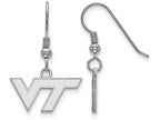 LogoArt Sterling Silver Virginia Tech Xs Dangle Earrings Wire