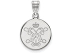 LogoArt Sterling Silver William And Mary Medium Disc Pendant Necklace