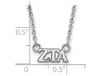 LogoArt Sterling Silver Zeta Tau Alpha Extra Small Pendant Necklace With 18 Inch