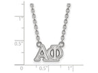 LogoArt Sterling Silver Alpha Phi Medium Pendant Necklace With 18 Inch