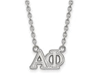 LogoArt Sterling Silver Alpha Phi Medium Pendant Necklace With 18 Inch