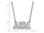 LogoArt Sterling Silver Alpha Xi Delta Medium Pendant Necklace With 18 Inch