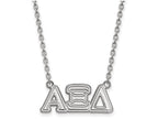 LogoArt Sterling Silver Alpha Xi Delta Medium Pendant Necklace With 18 Inch