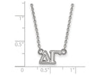 LogoArt Sterling Silver Delta Gamma Medium Pendant Necklace With 18 Inch