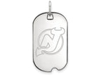 Logoart 925 Sterling Silver New Jersey Devils Small Dog Tag Pendant Necklace