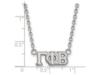 LogoArt Sterling Silver Gamma Phi Beta Medium Pendant Necklace With 18 Inch