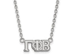 LogoArt Sterling Silver Gamma Phi Beta Medium Pendant Necklace With 18 Inch