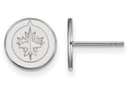 LogoArt Sterling Silver Winnipeg Jets Xs Post Earrings