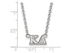 LogoArt Sterling Silver Kappa Delta Medium Pendant Necklace With 18 Inch