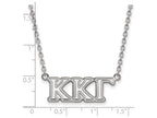 LogoArt Sterling Silver Kappa Kappa Gamma Medium Pendant Necklace With 18 Inch