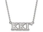 LogoArt Sterling Silver Kappa Kappa Gamma Medium Pendant Necklace With 18 Inch