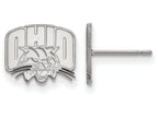 LogoArt Sterling Silver Ohio University Xs Post Earrings