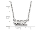 LogoArt Sterling Silver Phi Sigma Sigma Medium Pendant Necklace With 18 Inch