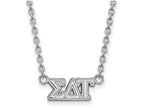 LogoArt Sterling Silver Sigma Delta Tau Medium Pendant Necklace With 18 Inch