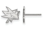 LogoArt Sterling Silver San Jose Sharks Xs Post Earrings