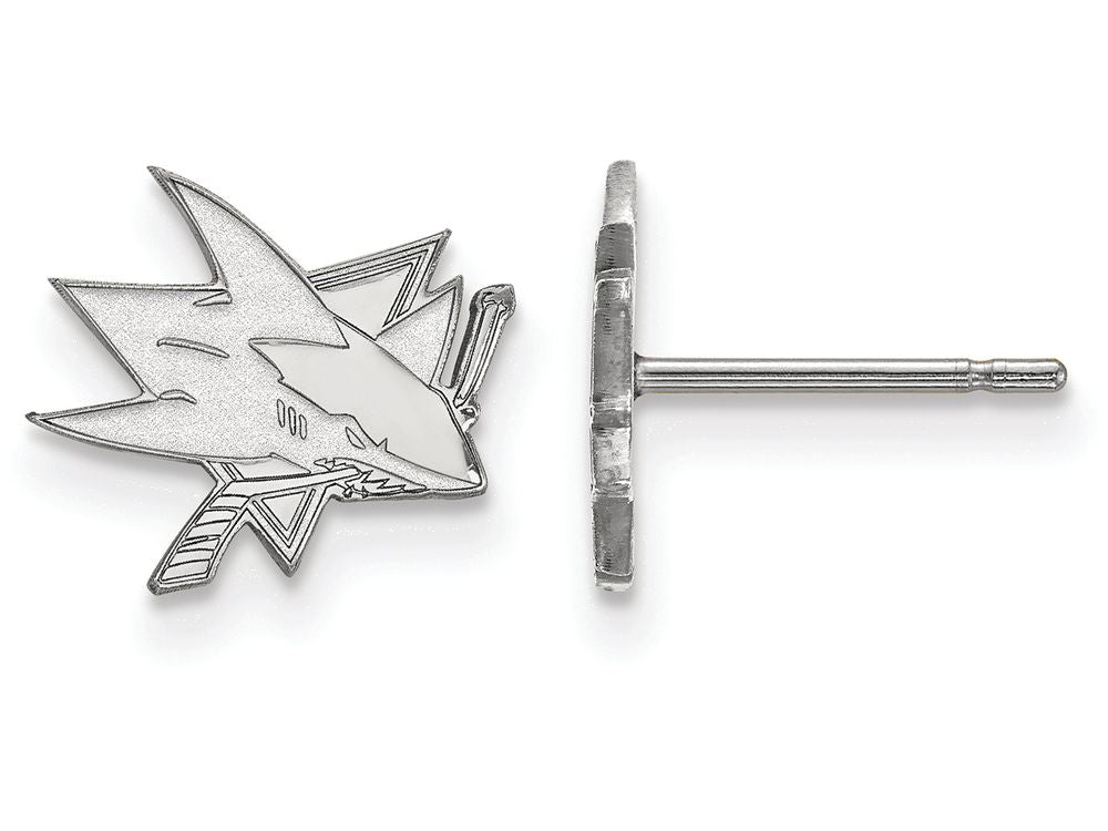 LogoArt Sterling Silver San Jose Sharks Xs Post Earrings