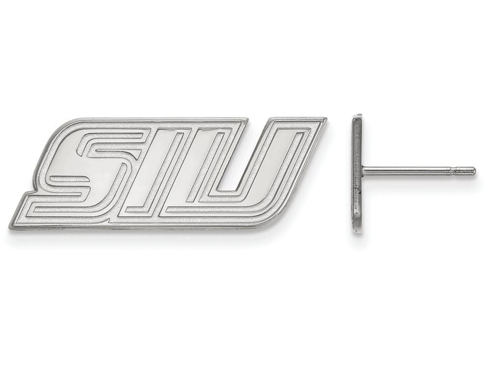 LogoArt Sterling Silver Southern Illinois University Xs Post Earrings