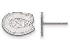 LogoArt Sterling Silver St. Cloud State Xs Post Earrings