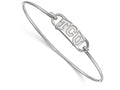 LogoArt Sterling Silver Texas Christian University Small Ctr Wire Bangle