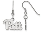 LogoArt Sterling Silver University Of Pittsburgh Small Dangle Earrings Wire