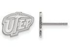 LogoArt Sterling Silver The University Of Texas At El Paso Xs Post Earrings