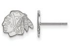 LogoArt Sterling Silver Chicago Blackhawks Xs Post Earrings