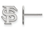 LogoArt Sterling Silver Florida State University Xs Post Earrings