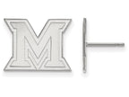 LogoArt Sterling Silver Miami University Small Post Earrings