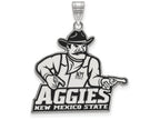 LogoArt Sterling Silver New Mexico State University XL Enamel Pendant Necklace