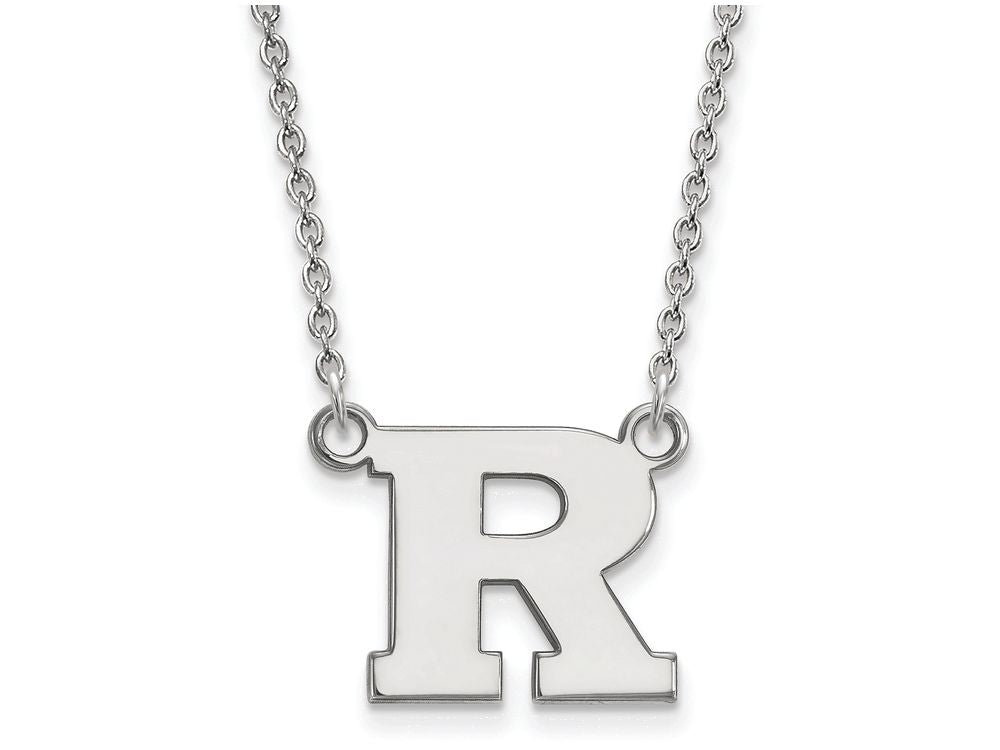 LogoArt Sterling Silver Rutgers Small Pendant Necklace
