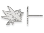 LogoArt Sterling Silver San Jose Sharks Small Post Earrings