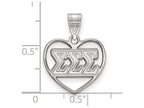 LogoArt Sterling Silver Sigma Sigma Sigma Heart Pendant Necklace