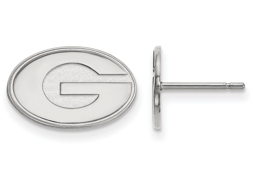 LogoArt Sterling Silver University Of Georgia Xs Post Earrings