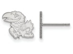 LogoArt Sterling Silver University Of Kansas Xs Post Earrings