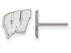 LogoArt Sterling Silver University Of Wisconsin Xs Post Earrings