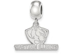 LogoArt Sterling Silver Eastern Illinois University Bead Charm Charm Small Dangle Bead Charm