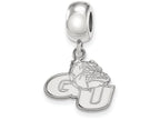 LogoArt Sterling Silver Gonzaga University Bead Charm Charm Small Dangle Bead Charm