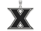 LogoArt Sterling Silver Xavier University XL Enamel Pendant Necklace