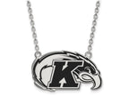 LogoArt Sterling Silver Kent State University Large Enamel Pendant Necklace