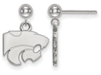 LogoArt Sterling Silver Kansas State University Earrings Dangle Ball