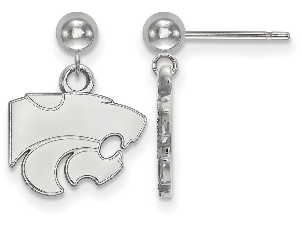 LogoArt Sterling Silver Kansas State University Earrings Dangle Ball