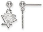 LogoArt Sterling Silver Pittsburgh Penguins Earrings Dangle Ball