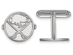 LogoArt Sterling Silver Buffalo Sabres Cuff Links