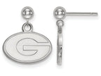 LogoArt Sterling Silver University Of Georgia Earrings Dangle Ball
